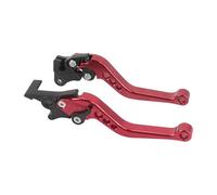 Fguiieqj Universal 1 Pair Alloy Motorcycle Clutch Brake Lever Handle Adjustable Handlebar Motorcycle Extendable Handles Motorcycle Clutch Drum Brake Lever Handle(RED)