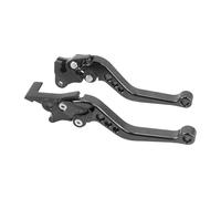 Fguiieqj Universal 1 Pair Alloy Motorcycle Clutch Brake Lever Handle Adjustable Handlebar Motorcycle Extendable Handles Motorcycle Clutch Drum Brake Lever Handle(Black)