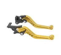 Fguiieqj Universal 1 Pair Alloy Motorcycle Clutch Brake Lever Handle Adjustable Handlebar Motorcycle Extendable Handles Motorcycle Clutch Drum Brake Lever Handle(Yellow)