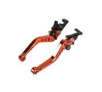Fguiieqj Universal Aluminum Brake & Clutch Levers for 125cc Motorcycle - CNC Dual Disc Replacement Handles 1 Pair Set Motorcycle Clutch Drum Brake Lever Handle(Orange)
