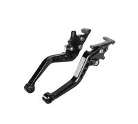 Fguiieqj Universal Aluminum Brake & Clutch Levers for 125cc Motorcycle - CNC Dual Disc Replacement Handles 1 Pair Set Motorcycle Clutch Drum Brake Lever Handle(Black)