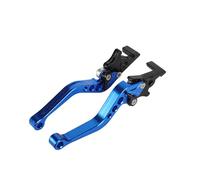 Fguiieqj Universal Aluminum Brake & Clutch Levers for 125cc Motorcycle - CNC Dual Disc Replacement Handles 1 Pair Set Motorcycle Clutch Drum Brake Lever Handle(Blue)