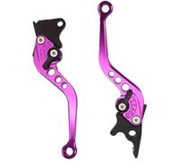 Fguiieqj Universal CNC Motorcycle Adjustable Brake Clutch Levers Motorbike Lever Handle Bar Motor Grips Modified Parts Motorcycle Clutch Drum Brake Lever Handle(Purple)