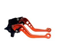 Fguiieqj Universal Motorcycle Brake Levers Motorcycle Accessories Modified Horn Adjustable Hand Lever GY6 Motorcycle Clutch Drum Brake Lever Handle(Orange)