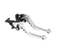 Fguiieqj Universal Motorcycle Brake Levers Motorcycle Accessories Modified Horn Adjustable Hand Lever GY6 Motorcycle Clutch Drum Brake Lever Handle(Silver)