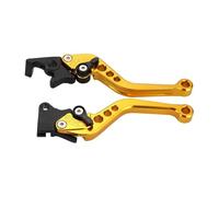 Fguiieqj Universal Motorcycle Brake Levers Motorcycle Accessories Modified Horn Adjustable Hand Lever GY6 Motorcycle Clutch Drum Brake Lever Handle(Yellow)