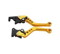 Fguiieqj Universal Motorcycle Brake Levers Motorcycle Accessories Modified Horn Adjustable Hand Lever GY6 Motorcycle Clutch Drum Brake Lever Handle(Yellow)