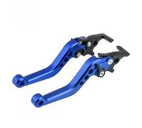 Fguiieqj Universal Motorcycle Clutch Brake Handle Alloy CNC Modified Horn Adjustable Hand Lever for BMW for Suzuki Motor Accessories Motorcycle Clutch Drum Brake Lever Handle(Blue Brake)