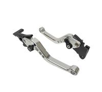 Fguiieqj Universal Motorcycle Clutch Brake Levers Motorcycle Accessories Modified Horn Adjustable Hand Drum Lever for GY6 Modification CNC Motorcycle Clutch Drum Brake Lever Handle(Silver)
