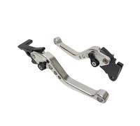 Fguiieqj Universal Motorcycle Clutch Brake Levers Motorcycle Accessories Modified Horn Adjustable Hand Drum Lever for GY6 Modification CNC Motorcycle Clutch Drum Brake Lever Handle(Silver)