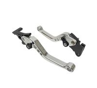 Fguiieqj Universal Motorcycle Clutch Brake Levers Motorcycle Accessories Modified Horn Adjustable Hand Drum Lever for GY6 Modification CNC Motorcycle Clutch Drum Brake Lever Handle(Silve)