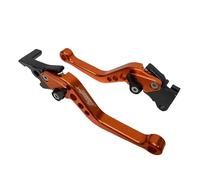 Fguiieqj Universal Motorcycle Clutch Brake Levers Motorcycle Accessories Modified Horn Adjustable Hand Drum Lever for GY6 Modification CNC Motorcycle Clutch Drum Brake Lever Handle(Orange)