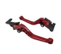 Fguiieqj Universal Motorcycle Clutch Brake Levers Motorcycle Accessories Modified Horn Adjustable Hand Drum Lever for GY6 Modification CNC Motorcycle Clutch Drum Brake Lever Handle(Red)