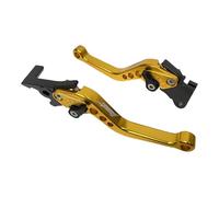 Fguiieqj Universal Motorcycle Clutch Brake Levers Motorcycle Accessories Modified Horn Adjustable Hand Drum Lever for GY6 Modification CNC Motorcycle Clutch Drum Brake Lever Handle(Yellow)