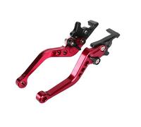 Fguiieqj Universal Motorcycle Double Disc Brake CNC Aluminum Double Disc Brake Handle Lever Motorbike Modified Modification Accessories Motorcycle Clutch Drum Brake Lever Handle(Red)