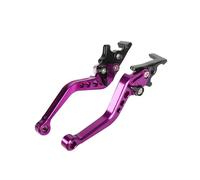 Fguiieqj Universal Motorcycle Double Disc Brake CNC Aluminum Double Disc Brake Handle Lever Motorbike Modified Modification Accessories Motorcycle Clutch Drum Brake Lever Handle(Purple)