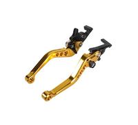 Fguiieqj Universal Motorcycle Double Disc Brake CNC Aluminum Double Disc Brake Handle Lever Motorbike Modified Modification Accessories Motorcycle Clutch Drum Brake Lever Handle(Yellow)