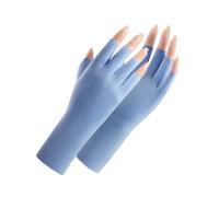 FGUJSUR 1 Pair Fingerless Gloves Summer Sunscreen Protection Multicolor Gloves Woman Driving Gloves Stretch Female Touchscreen For Driving Riding Outdoor(Blue)