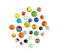 FGUJSUR 28pcs Luminous Ball Tai Chi Combination Marbles Glass Vase Decoration With Tin Box Package