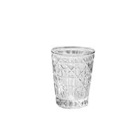 FGUJSUR 310ml Colorful Checkered Glass Cup European Style Creative Whiskey Glasses Hand-Carved Drinking Water Bottle Summer Coffee Mugs(Transparent)
