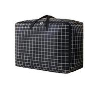 FGUJSUR 3pcs Quilt Blanket Dustproof Storage Bag Sorting Household Clothes Closet Foldable Organizer Box Large Capacity Cabinet(Black and white grid)