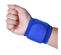 FGUJSUR 6PCS Wrist Band Support for Adjustable Bandage Brace for Sports Wristband Compression Wraps Tendonitis Pain Relief(Blue)