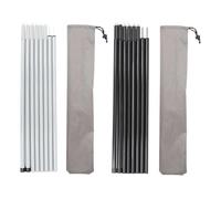 FGUJSUR 8 Pieces Tent Rods Beach Shelter Detachable Pole For Tarp Adjustable(Black)