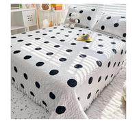 FGUJSUR Thicken Warm Velvet Mattress Bed Cover with Pillowcase 3pc Set Non-slip Bedsheet Printed Quilted Bedspread Double Sheet(063,200x230cm-3pc set)
