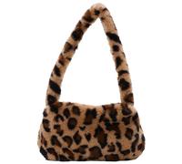 FGUJSUR Women Cow Print Mini Shoulder Bags Plush Shopper Purses Female Handbag Winter Underarm Fluffy Tote(F Small)