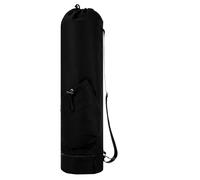 FGUJSUR Yoga Mat Bag with Water Bottle Pocket and Bottom Wet Bag. Sports Yoga Mat with Shoulder Strap and Multifunctional Storage Bag for Travel, Beach, Gym, Work(Black)