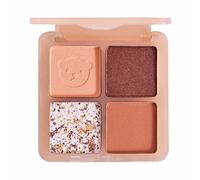 FGUUTYM 4 Colour Pearlescent Eyeshadow Multicoloured Earth Pearlescent Eyeshadow Mixable Ultra Pigmented Easy to Apply Lipstick Glitter (A, One Size)