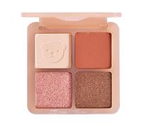 FGUUTYM 4 Colour Pearlescent Eyeshadow Multicoloured Earth Pearlescent Eyeshadow Mixable Ultra Pigmented Easy to Apply Lipstick Glitter (B, One Size)