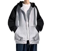 FGUUTYM AN PANTS Men's Hooded Pullover Korean Fashion Oversized Vintage Hoodie Casual Jacket Ultrasport Men, black, XXL