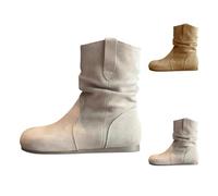 FGUUTYM Ankle Boots Women's Half Boots 34-48, Western Leather Boots Cowboy Boots Lightweight Elegant Western Boots Autumn Low Boots Slip On Shoes Short Boots Winter Boots Ankle Boots with Heel, Z3
