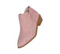 FGUUTYM Ankle Boots Women's Short Boots Cowboy Boots Elegant Fashion Half Boots with Block Heel Ankle Boots with Zip Autumn Winter Low Boots Women's Boots Half Height Transition Boots, Z3 Pink, 9 UK
