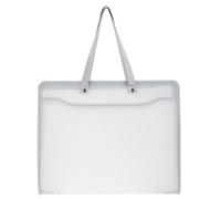 FGUUTYM Art Portfolio with Zipper and Poster Storage Bag, Artist Carry Bag, Artwork Portfolio Case for Artwork, Poster, Canvas School Supplies For Teachers, White, standard size