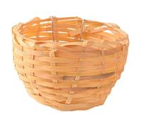 FGUUTYM, Braided Nest Pans, Small Bird Nest Cage, Hanging Bird Bedding, Nest Cage Accessories for Budgies Nests, Canary Cage (Yellow, One Size)