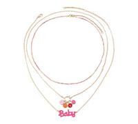 FGUUTYM Charm Necklace for Women Letter Charm Necklace Dainty Beach Paper Clip Chain Necklaces Chains with Picture, b, standard size