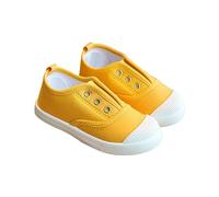 FGUUTYM Children's Canvas Shoes 21-35 Boys and Girls Shoes Breathable Indoor Children's Shoes Toddler Shoes Trainers Minimalist Breathable Barefoot Fitness Shoes Sports Running Shoes, yellow, 11.5 UK