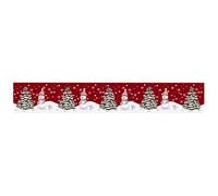 FGUUTYM Christmas Table Runner Cotton Linen Snowman Rustic Red Snowflake Bed Runner Dress Scarves Xmas Tablerunner for Dining/Holiday/Coffee Table Flag German (AK, L)