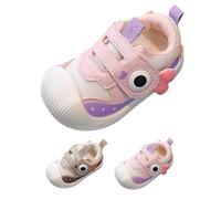 FGUUTYM First Walking Shoes for Girls Boys Children's Shoes Outdoor Flat Non-Slip Indoor Shoes Kids Mesh Breathable Sports Shoes Leisure Shoes Non-Slip Casual Running Shoes Barefoot Shoes, pink, 5 UK
