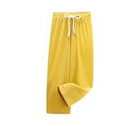 FGUUTYM Girls' Trousers Spring Thin Comfortable Trousers Leggings Set 152, yellow, 5-6 Years
