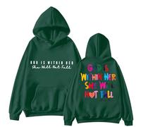 FGUUTYM Lady's Fall Hoodie Father's Day Hoodie God Is In Her Hoodie Gift Hoodie Bad Girl Clothing, Green, M
