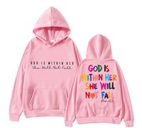 FGUUTYM Lady's Fall Hoodie Father's Day Hoodie God Is In Her Hoodie Gift Hoodie Bad Girl Clothing, pink, XL
