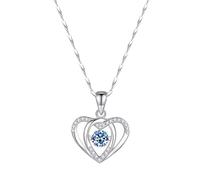 FGUUTYM Light Luxury Fashion High Sense Pendant Necklace Heart Necklace Women's Necklace Necklaces Clasp, sky blue, standard size