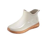 FGUUTYM Men's Wellington Boots, Comfortable and Not Rain Boots, Wide Shaft Extra Wide Rubber Shoes, Barefoot Garden Boots, Rain Shoes, Garden Shoes, Waterproof Half Rubber Boots, Sailing Boots