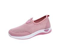 FGUUTYM Orthopaedic Shoes Women's Breathable Trainers Leisure Lightweight Sports Shoes Wide Foot Comfortable Running Shoes Running Tennis Walking Shoes Gym Trainers Jogging Shoes, pink, 6 UK