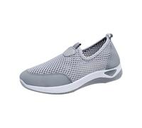 FGUUTYM Orthopaedic Shoes Women's Breathable Trainers Leisure Lightweight Sports Shoes Wide Foot Comfortable Running Shoes Running Tennis Walking Shoes Gym Trainers Jogging Shoes, gray, 7 UK