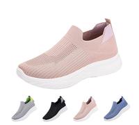 FGUUTYM Orthopaedic Shoes Women's Memory Foam Walking Shoes Mesh Breathable Nurse Sports Shoes Comfortable Outdoor Slip On Summer Shoes Trainers Casual Shoes, pink, 4 UK