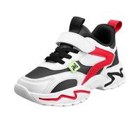 FGUUTYM Outdoor Running Shoes Boys Girls Trainers Thick Base Trainers Breathable Mesh Sports Shoes Casual Shoes Lace-Up Shoes Soft Comfort Classic Walking Shoes Children's Shoes Tennis Shoes, red